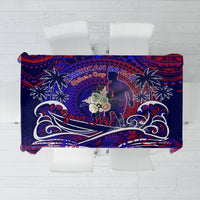Father's Day American Samoa Tablecloth Special Dad Polynesia Paradise DT02 Blue - Polynesian Pride