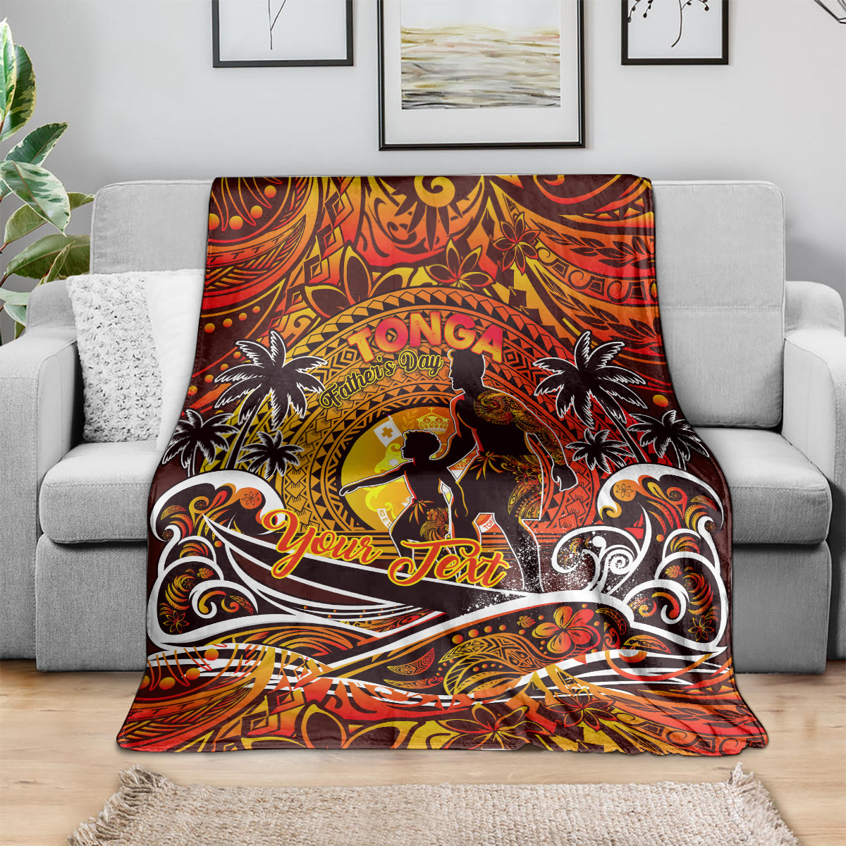 Father's Day Tonga Blanket Special Dad Polynesia Paradise