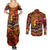 Father's Day Tonga Couples Matching Summer Maxi Dress and Long Sleeve Button Shirt Special Dad Polynesia Paradise