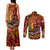 Father's Day Tonga Couples Matching Tank Maxi Dress and Long Sleeve Button Shirt Special Dad Polynesia Paradise