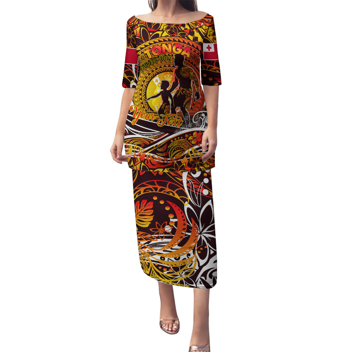 Father's Day Tonga Family Matching Puletasi and Hawaiian Shirt Special Dad Polynesia Paradise