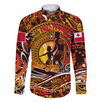 Father's Day Tonga Family Matching Short Sleeve Bodycon Dress and Hawaiian Shirt Special Dad Polynesia Paradise