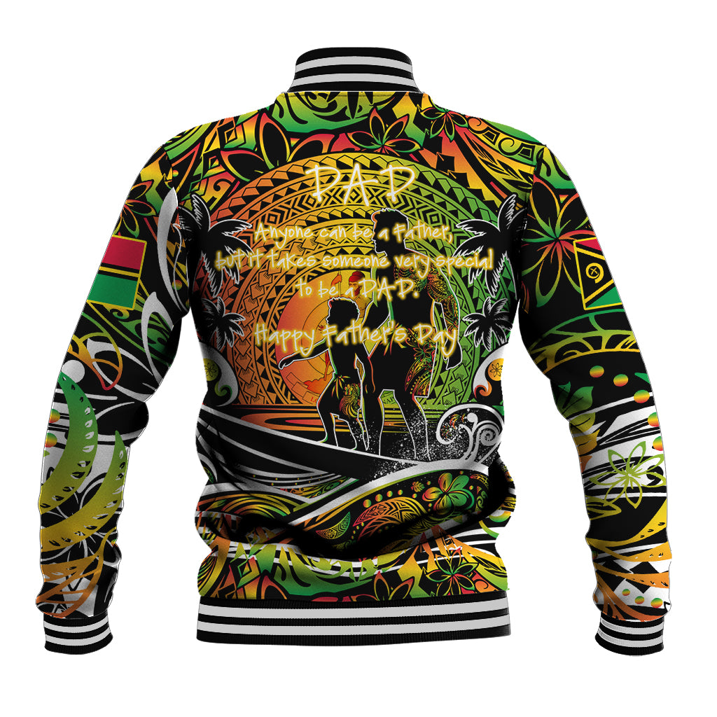 Father's Day Vanuatu Baseball Jacket Special Dad Polynesia Paradise DT02 - Polynesian Pride