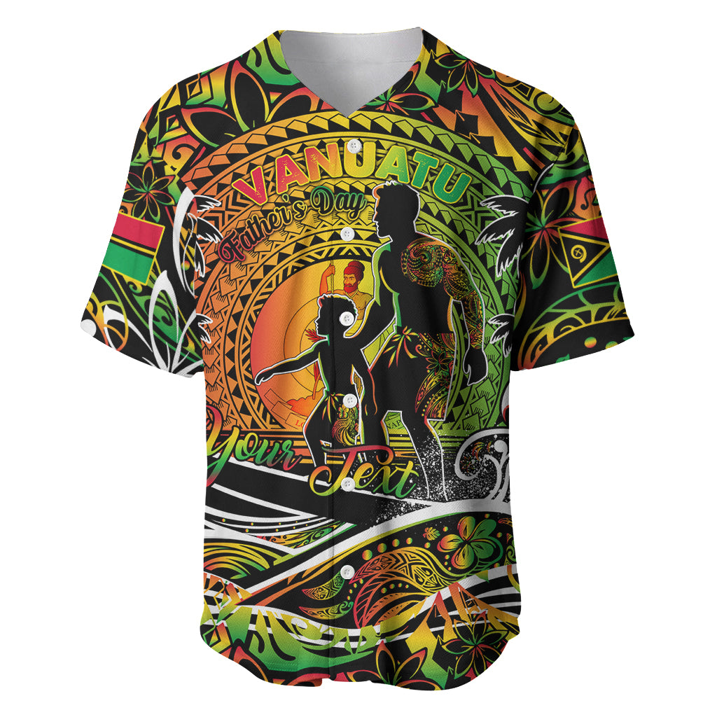Father's Day Vanuatu Baseball Jersey Special Dad Polynesia Paradise DT02 Art - Polynesian Pride