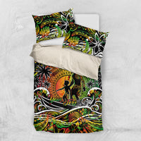 Father's Day Vanuatu Bedding Set Special Dad Polynesia Paradise DT02 US Twin 172cm x 218cm Art - Polynesian Pride