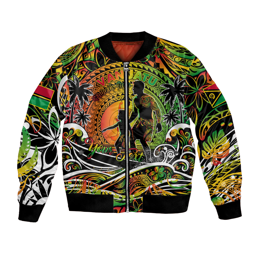 Father's Day Vanuatu Bomber Jacket Special Dad Polynesia Paradise DT02 Unisex Art - Polynesian Pride