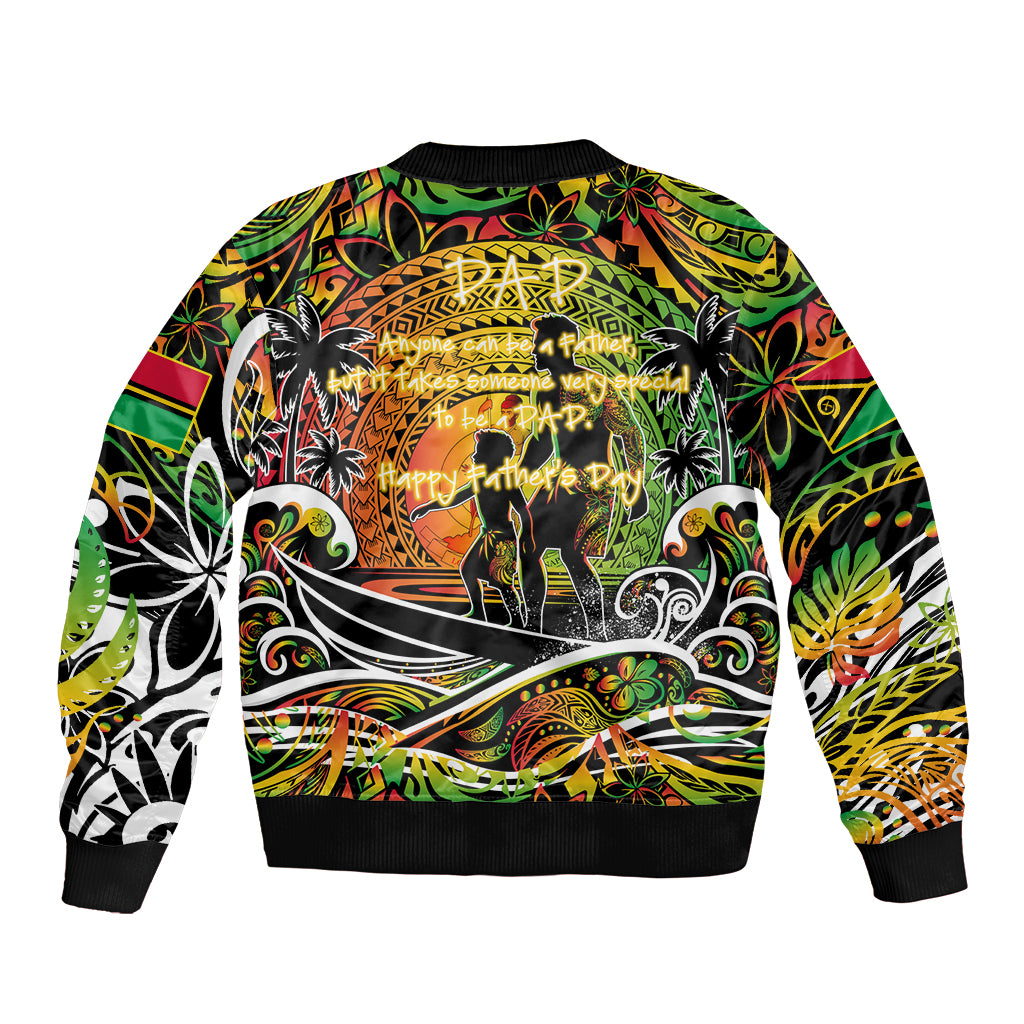 Father's Day Vanuatu Bomber Jacket Special Dad Polynesia Paradise DT02 - Polynesian Pride