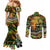 Father's Day Vanuatu Couples Matching Mermaid Dress and Long Sleeve Button Shirt Special Dad Polynesia Paradise