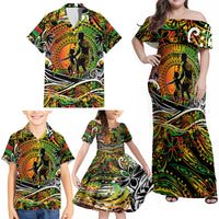 Father's Day Vanuatu Family Matching Off Shoulder Maxi Dress and Hawaiian Shirt Special Dad Polynesia Paradise DT02 - Polynesian Pride