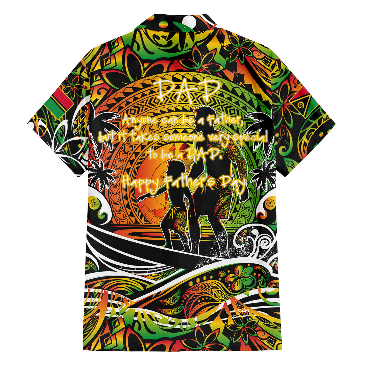 Father's Day Vanuatu Family Matching Off Shoulder Maxi Dress and Hawaiian Shirt Special Dad Polynesia Paradise DT02 - Polynesian Pride