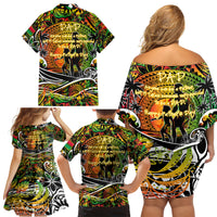 Father's Day Vanuatu Family Matching Off Shoulder Short Dress and Hawaiian Shirt Special Dad Polynesia Paradise DT02 - Polynesian Pride