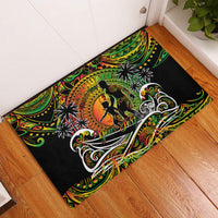 Father's Day Vanuatu Rubber Doormat Special Dad Polynesia Paradise DT02 Art - Polynesian Pride