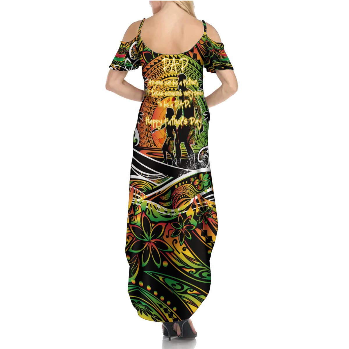 Father's Day Vanuatu Summer Maxi Dress Special Dad Polynesia Paradise DT02 - Polynesian Pride
