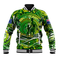 Father's Day Cook Islands Baseball Jacket Special Dad Polynesia Paradise DT02 Unisex Green - Polynesian Pride