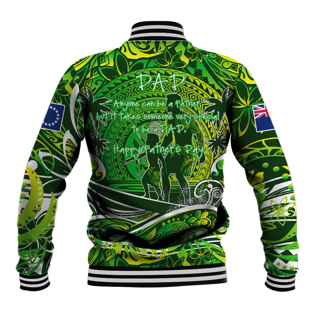 Father's Day Cook Islands Baseball Jacket Special Dad Polynesia Paradise DT02 - Polynesian Pride