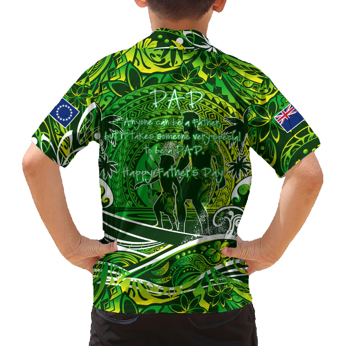 Father's Day Cook Islands Family Matching Off Shoulder Maxi Dress and Hawaiian Shirt Special Dad Polynesia Paradise DT02 - Polynesian Pride