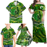Father's Day Cook Islands Family Matching Off Shoulder Maxi Dress and Hawaiian Shirt Special Dad Polynesia Paradise DT02 - Polynesian Pride