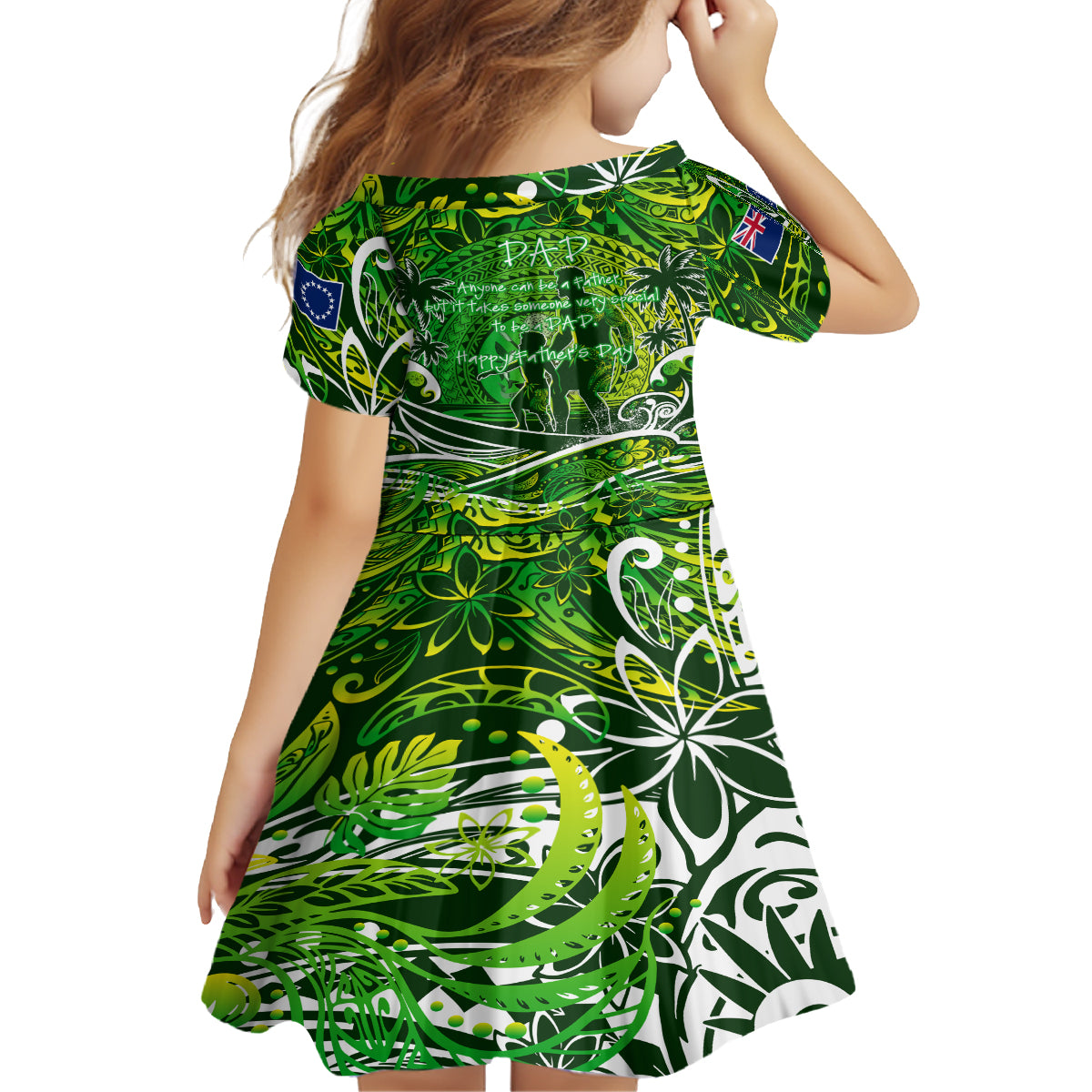 Father's Day Cook Islands Family Matching Off Shoulder Short Dress and Hawaiian Shirt Special Dad Polynesia Paradise DT02 - Polynesian Pride