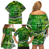Father's Day Cook Islands Family Matching Off Shoulder Short Dress and Hawaiian Shirt Special Dad Polynesia Paradise DT02 - Polynesian Pride
