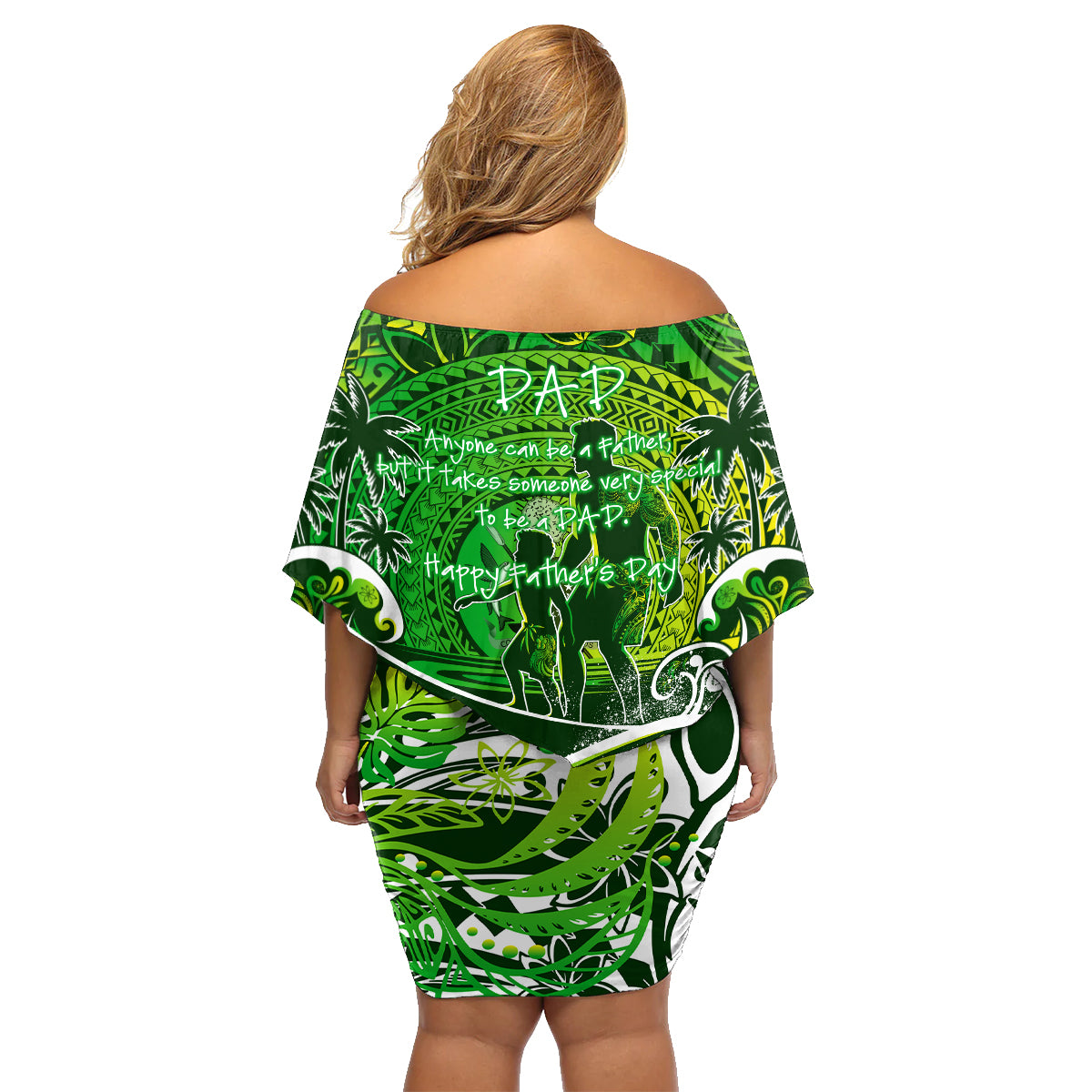 Father's Day Cook Islands Family Matching Off Shoulder Short Dress and Hawaiian Shirt Special Dad Polynesia Paradise DT02 - Polynesian Pride