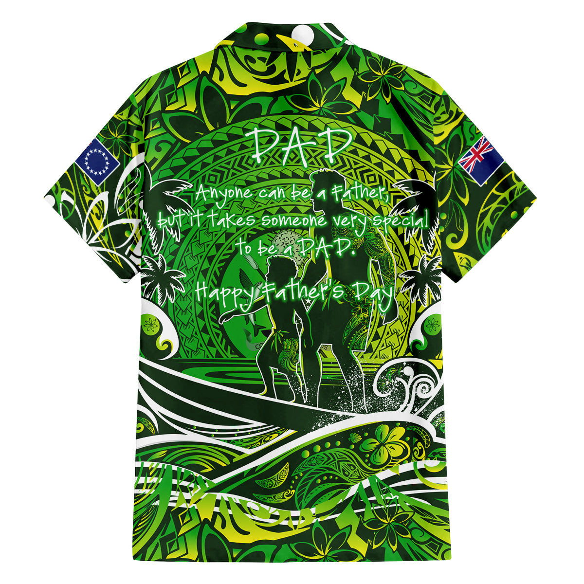 Father's Day Cook Islands Family Matching Puletasi and Hawaiian Shirt Special Dad Polynesia Paradise DT02 - Polynesian Pride