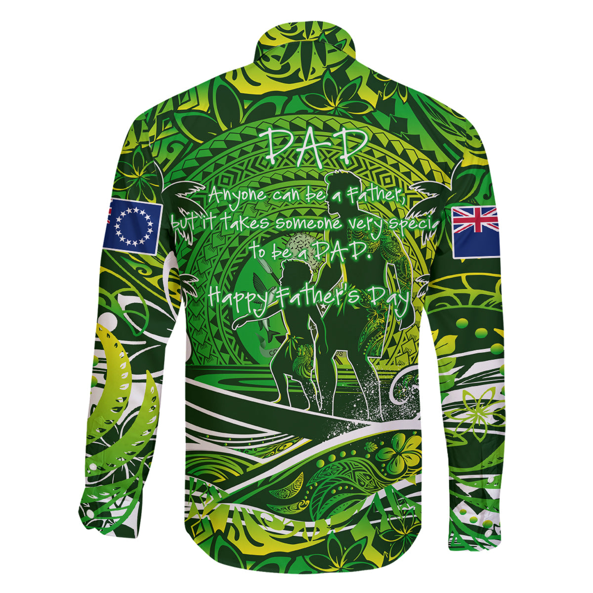 Father's Day Cook Islands Family Matching Puletasi and Hawaiian Shirt Special Dad Polynesia Paradise DT02 - Polynesian Pride