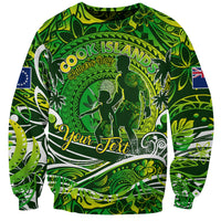 Father's Day Cook Islands Sweatshirt Special Dad Polynesia Paradise DT02 Unisex Green - Polynesian Pride