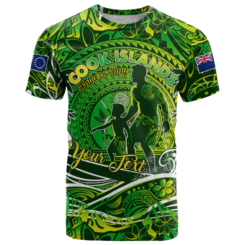 Father's Day Cook Islands T Shirt Special Dad Polynesia Paradise DT02 Green - Polynesian Pride
