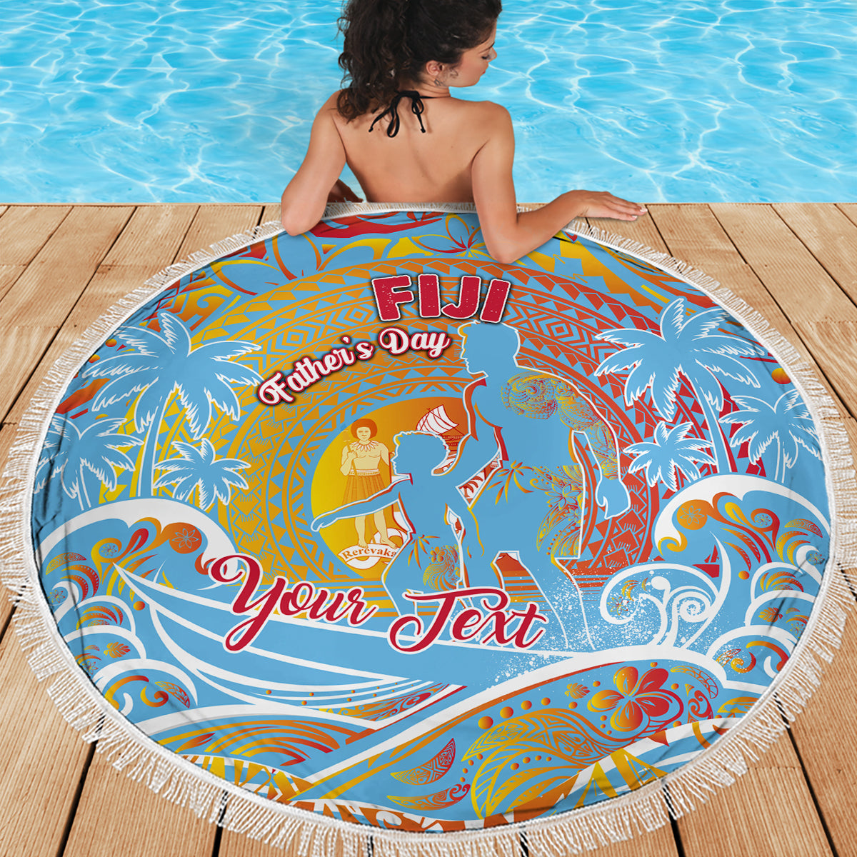 Father's Day Fiji Beach Blanket Special Dad Polynesia Paradise