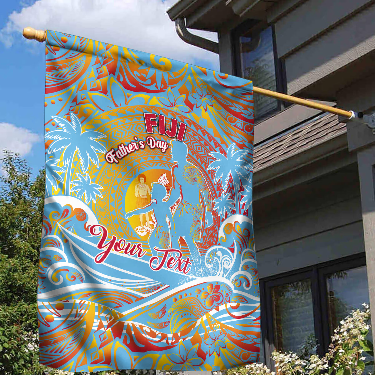 Father's Day Fiji Garden Flag Special Dad Polynesia Paradise
