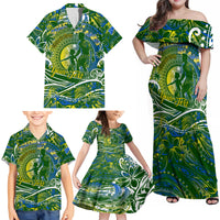 Father's Day Solomon Islands Family Matching Off Shoulder Maxi Dress and Hawaiian Shirt Special Dad Polynesia Paradise DT02 - Polynesian Pride