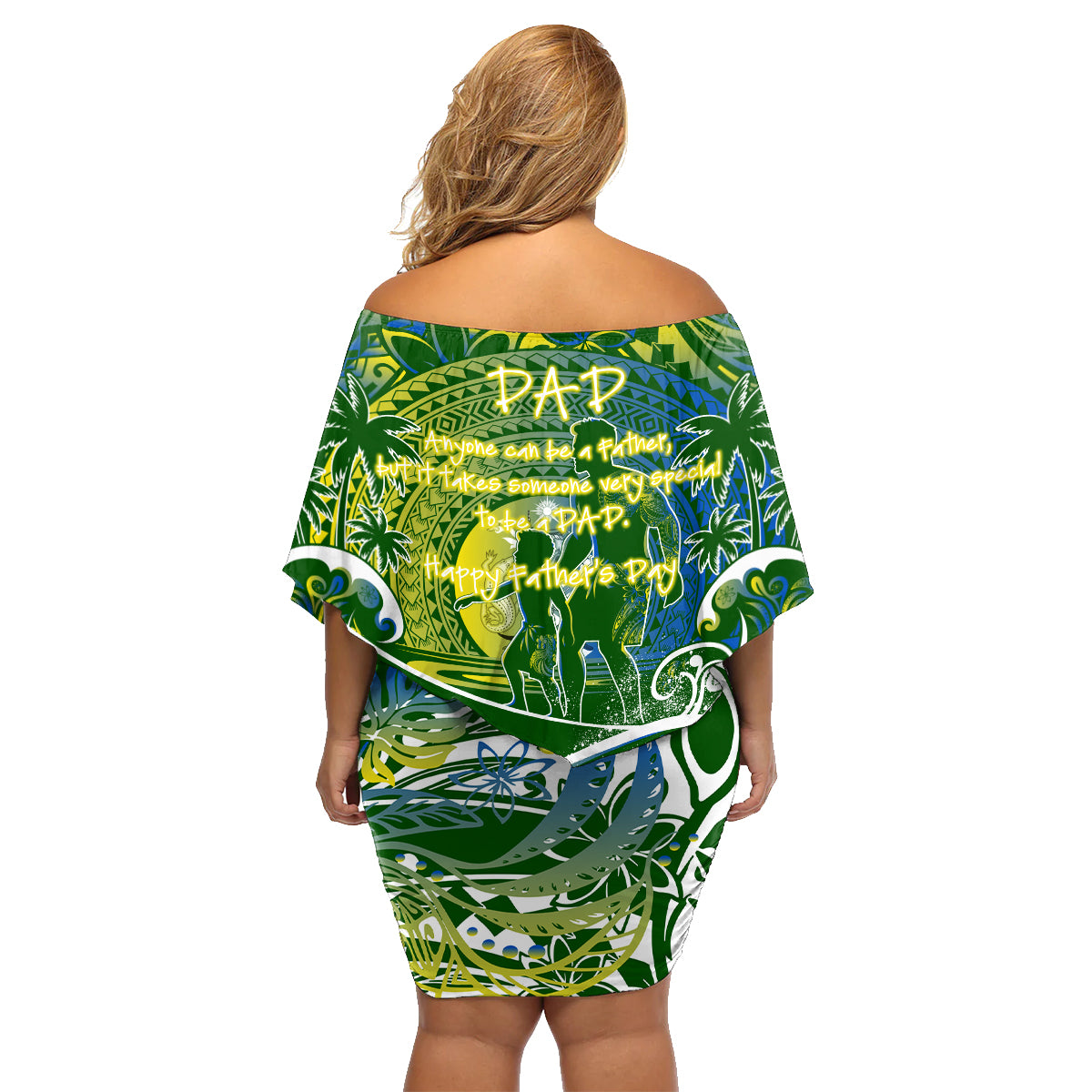 Father's Day Solomon Islands Family Matching Off Shoulder Short Dress and Hawaiian Shirt Special Dad Polynesia Paradise DT02 - Polynesian Pride