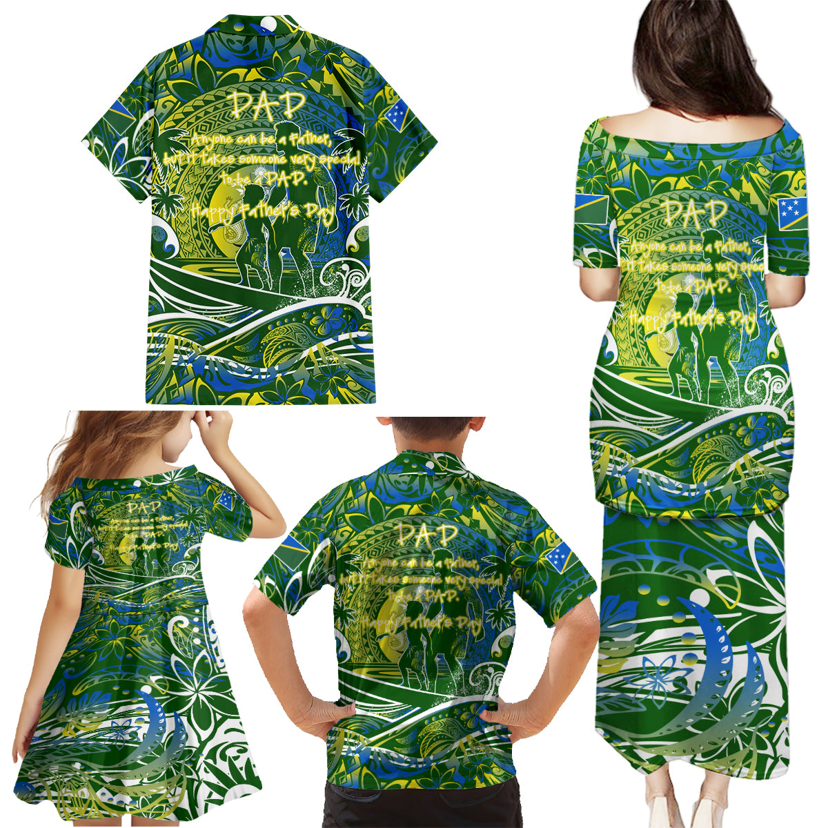 Father's Day Solomon Islands Family Matching Puletasi and Hawaiian Shirt Special Dad Polynesia Paradise DT02 - Polynesian Pride