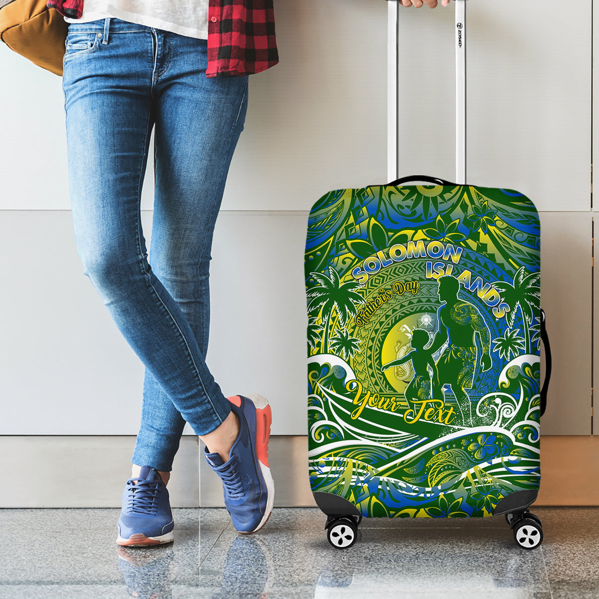 Father's Day Solomon Islands Luggage Cover Special Dad Polynesia Paradise