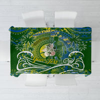 Father's Day Solomon Islands Tablecloth Special Dad Polynesia Paradise DT02 Green - Polynesian Pride