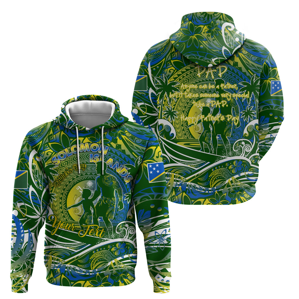 Father's Day Solomon Islands Zip Hoodie Special Dad Polynesia Paradise