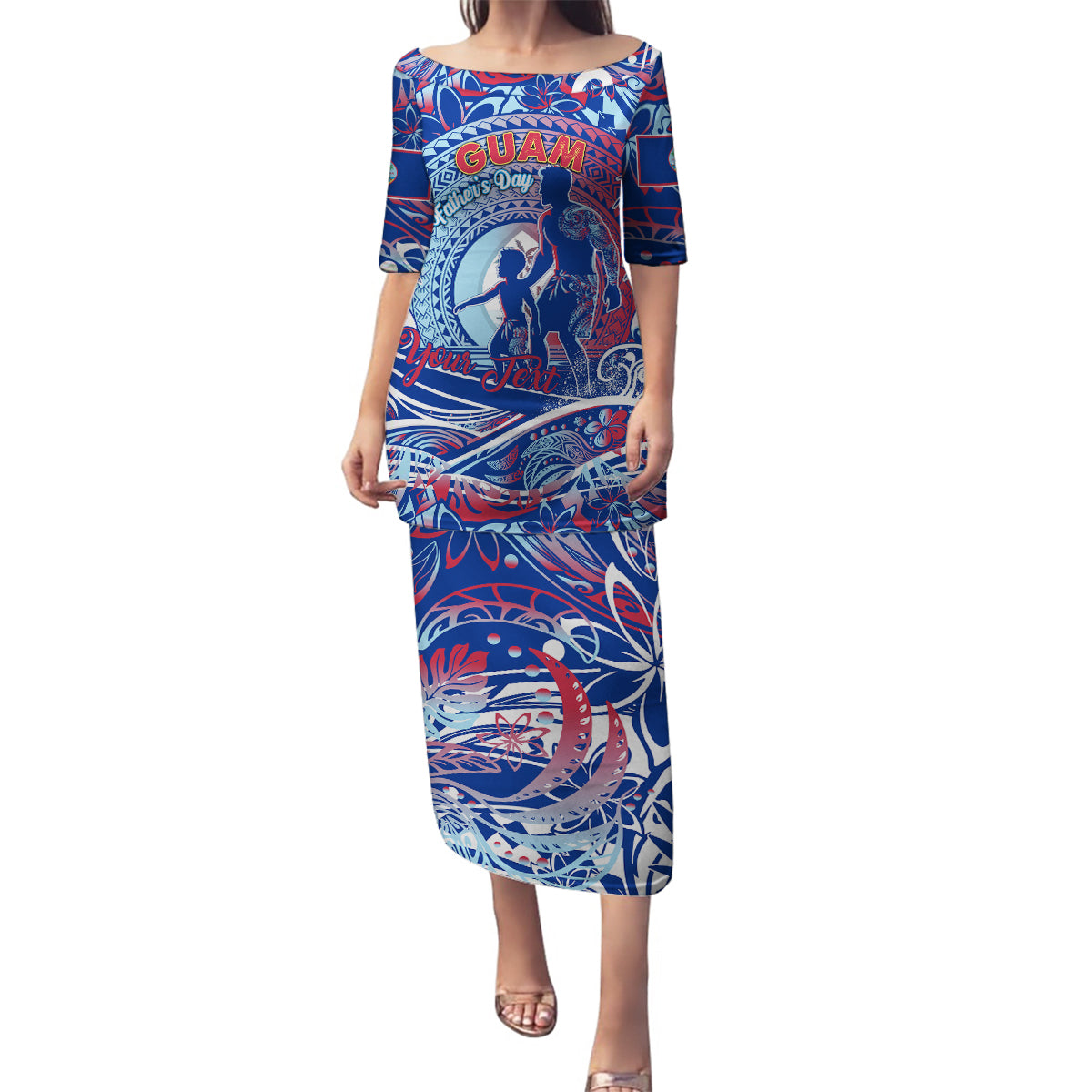 Father's Day Guam Family Matching Puletasi and Hawaiian Shirt Special Dad Polynesia Paradise