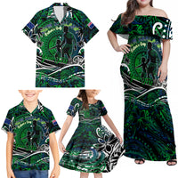 Father's Day New Zealand Family Matching Off Shoulder Maxi Dress and Hawaiian Shirt Special Dad Polynesia Paradise DT02 - Polynesian Pride