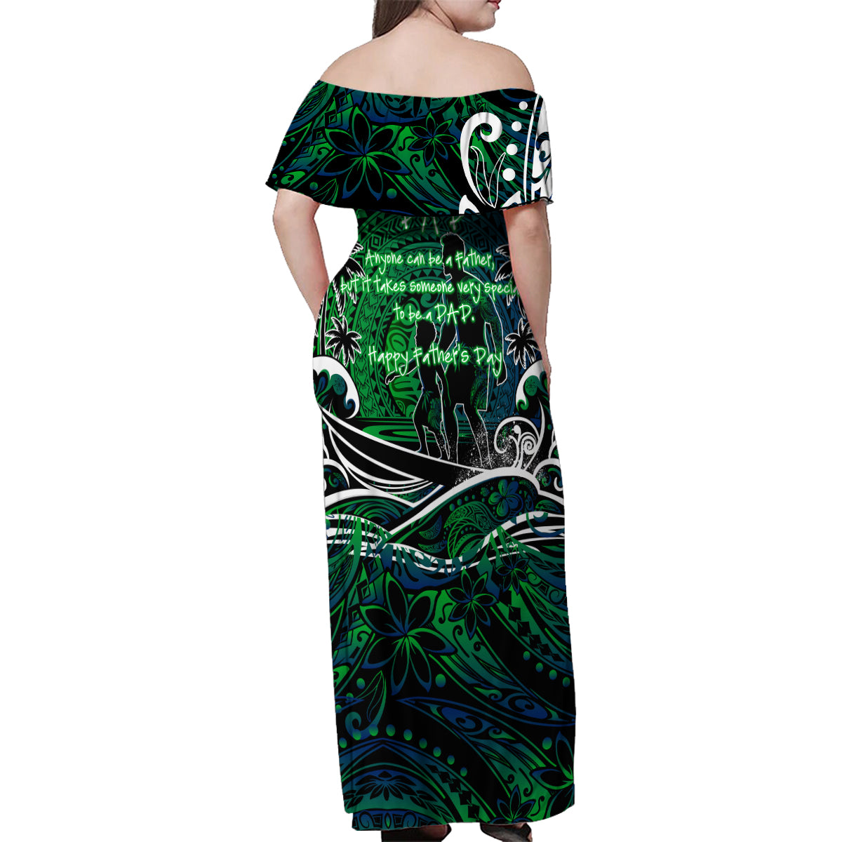 Father's Day New Zealand Family Matching Off Shoulder Maxi Dress and Hawaiian Shirt Special Dad Polynesia Paradise DT02 - Polynesian Pride