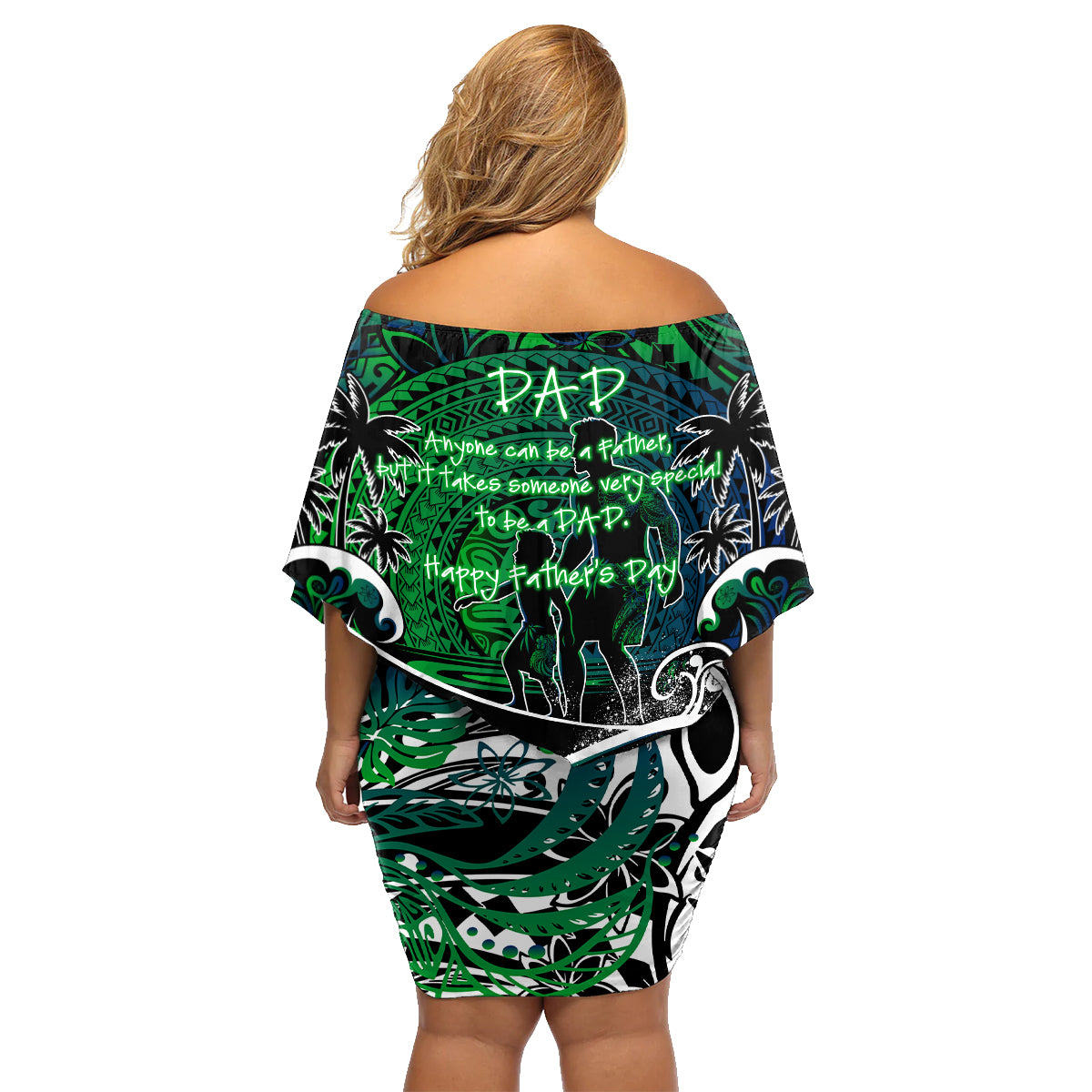 Father's Day New Zealand Family Matching Off Shoulder Short Dress and Hawaiian Shirt Special Dad Polynesia Paradise DT02 - Polynesian Pride