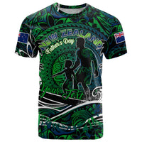 Father's Day New Zealand T Shirt Special Dad Polynesia Paradise DT02 Green - Polynesian Pride