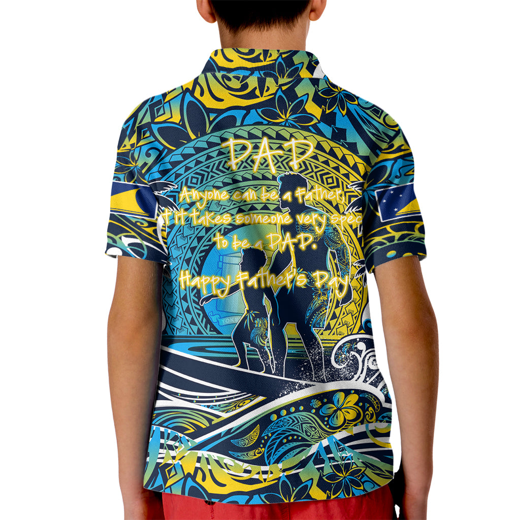 Father's Day Tokelau Kid Polo Shirt Special Dad Polynesia Paradise