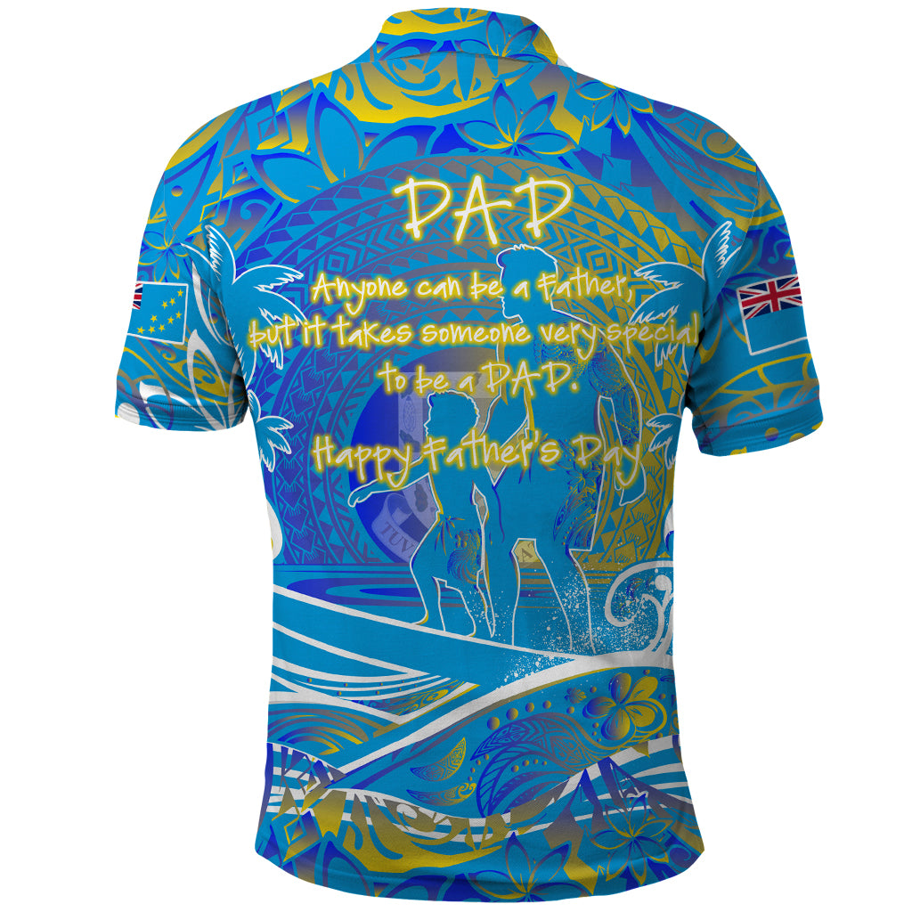 Father's Day Tuvalu Polo Shirt Special Dad Polynesia Paradise DT02 - Polynesian Pride