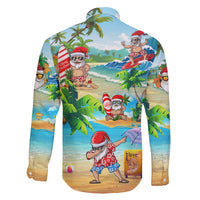 Guam Christmas Family Matching Summer Maxi Dress and Hawaiian Shirt Santa Claus Beach and Wave DT02 - Polynesian Pride