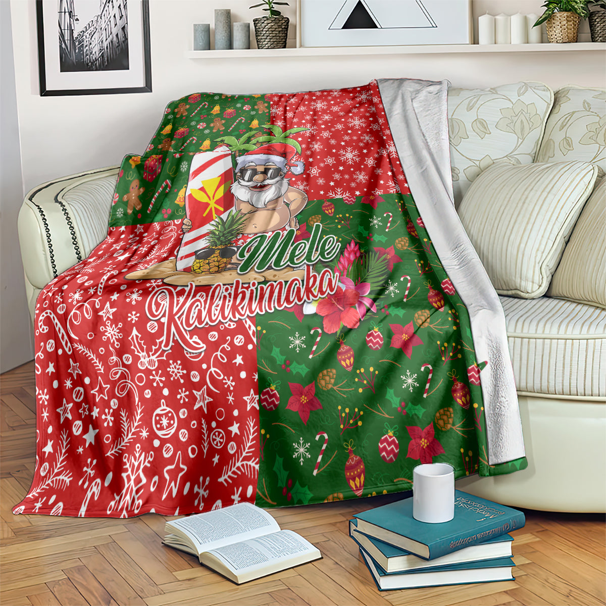 Hawaii Christmas Blanket Mele Kalikimaka Kanaka Maoli DT02 - Polynesian Pride