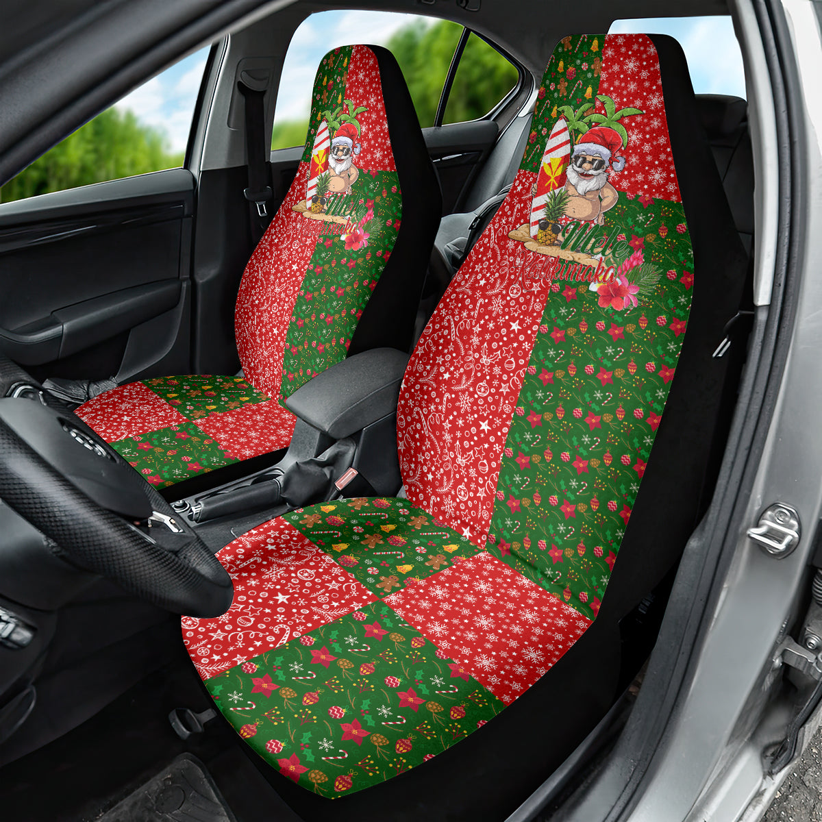 Hawaii Christmas Car Seat Cover Mele Kalikimaka Kanaka Maoli DT02 - Polynesian Pride