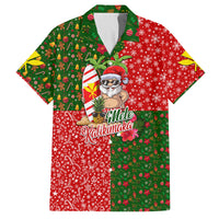 Hawaii Christmas Family Matching Puletasi Dress and Hawaiian Shirt Mele Kalikimaka Kanaka Maoli DT02 Dad's Shirt - Short Sleeve Art - Polynesian Pride