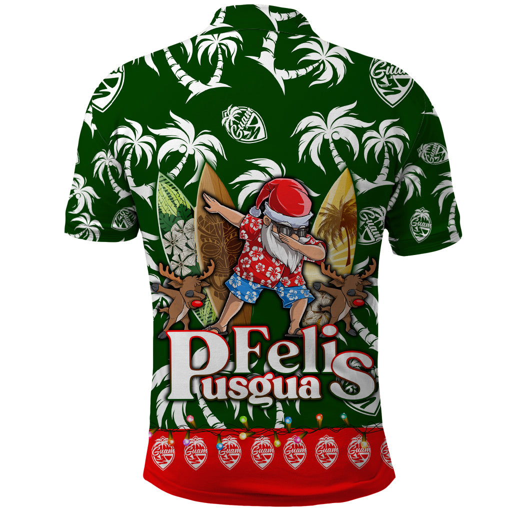 Guam Christmas Polo Shirt Felis Pusgua Tropical Xmas Patterns DT02 - Polynesian Pride