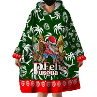 Guam Christmas Wearable Blanket Hoodie Felis Pusgua Tropical Xmas Patterns DT02 - Polynesian Pride