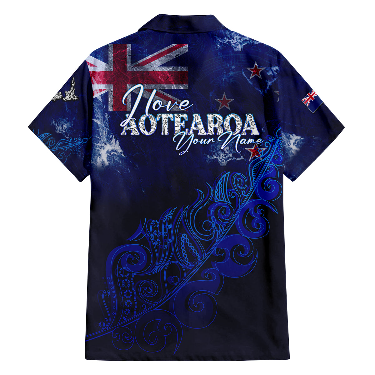 Personalised New Zealand Family Matching Off Shoulder Long Sleeve Dress and Hawaiian Shirt Aotearoa Map Silver Fern DT02 - Polynesian Pride